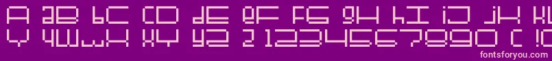 Fullerbtmp Font – Pink Fonts on Purple Background