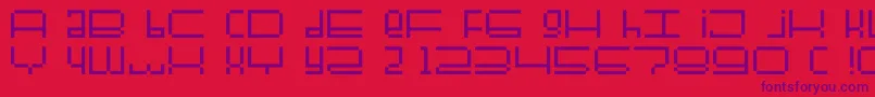 Fullerbtmp Font – Purple Fonts on Red Background