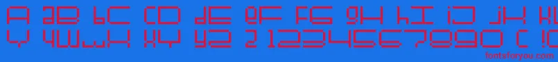 Fullerbtmp Font – Red Fonts on Blue Background