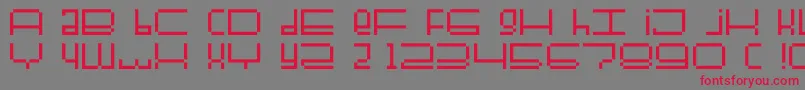 Fullerbtmp Font – Red Fonts on Gray Background