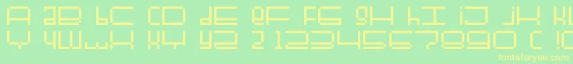 Fullerbtmp Font – Yellow Fonts on Green Background