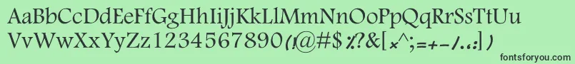 KFarnaz-fontti – mustat fontit vihreällä taustalla
