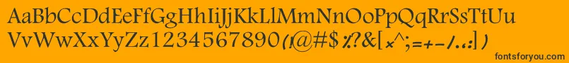 KFarnaz-Schriftart – Schwarze Schriften auf orangefarbenem Hintergrund