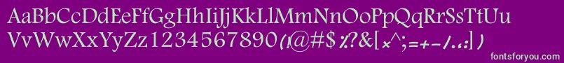 KFarnaz Font – Green Fonts on Purple Background