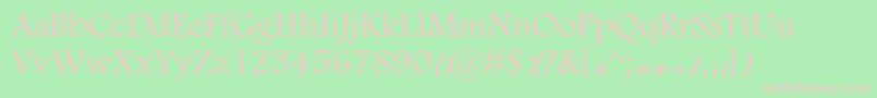 KFarnaz-fontti – vaaleanpunaiset fontit vihreällä taustalla