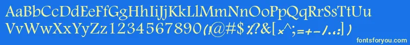 KFarnaz-fontti – keltaiset fontit sinisellä taustalla
