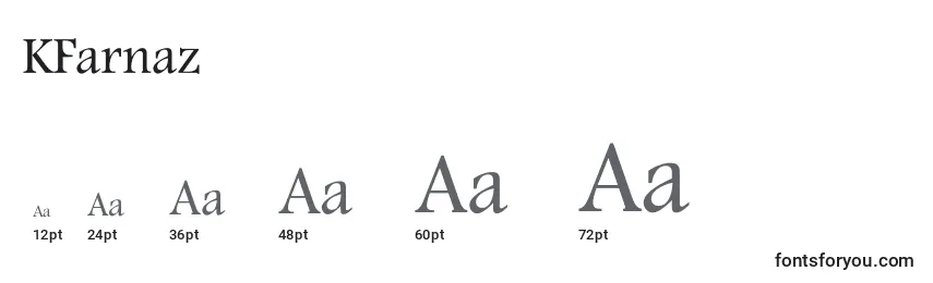 Размеры шрифта KFarnaz