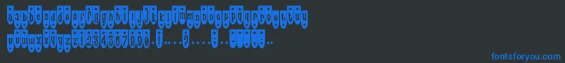 PopuluxeTrink Font – Blue Fonts on Black Background