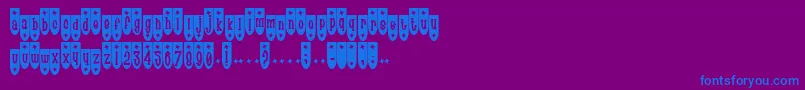 PopuluxeTrink Font – Blue Fonts on Purple Background