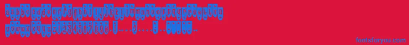 PopuluxeTrink Font – Blue Fonts on Red Background