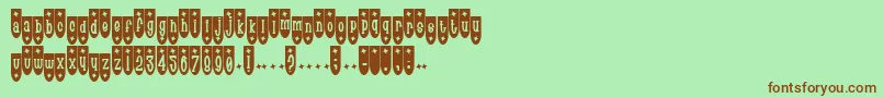 PopuluxeTrink Font – Brown Fonts on Green Background