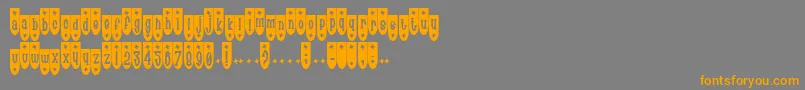 PopuluxeTrink Font – Orange Fonts on Gray Background