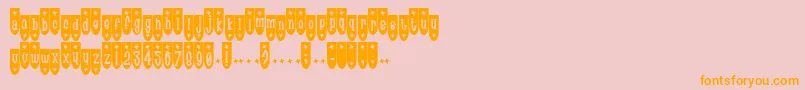 PopuluxeTrink Font – Orange Fonts on Pink Background