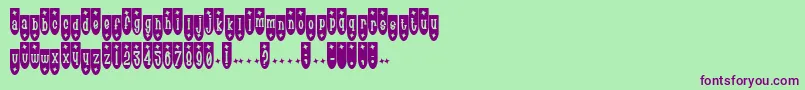 PopuluxeTrink Font – Purple Fonts on Green Background