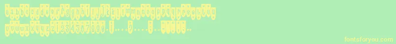 PopuluxeTrink Font – Yellow Fonts on Green Background