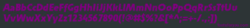 Czcionka SolperamediumBolditalic – fioletowe czcionki na czarnym tle