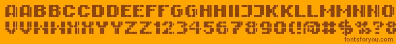 RittswoodimpresiveBold Font – Brown Fonts on Orange Background