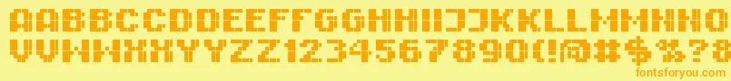 RittswoodimpresiveBold Font – Orange Fonts on Yellow Background