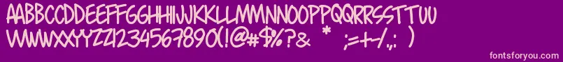 ChandaFeliz Font – Pink Fonts on Purple Background