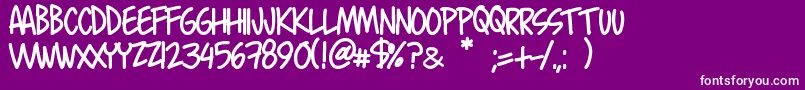 ChandaFeliz Font – White Fonts on Purple Background