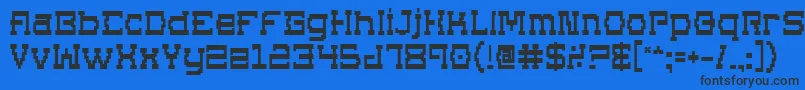 SuperagoBold Font – Black Fonts on Blue Background