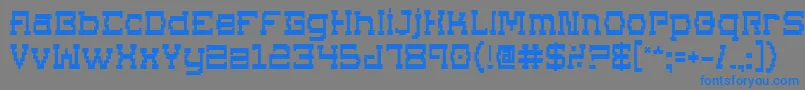 SuperagoBold-Schriftart – Blaue Schriften auf grauem Hintergrund