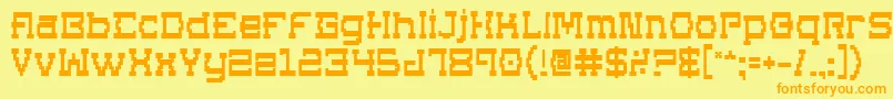 SuperagoBold Font – Orange Fonts on Yellow Background