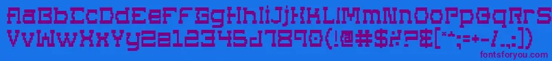 SuperagoBold Font – Purple Fonts on Blue Background
