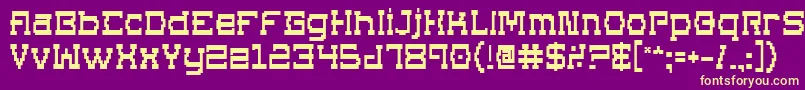 SuperagoBold Font – Yellow Fonts on Purple Background