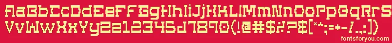 SuperagoBold Font – Yellow Fonts on Red Background
