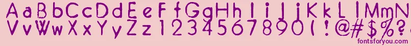 ZaiRoyalvoguetypewriter1929 Font – Purple Fonts on Pink Background