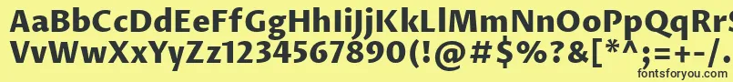 ProzalibreExtrabold Font – Black Fonts on Yellow Background