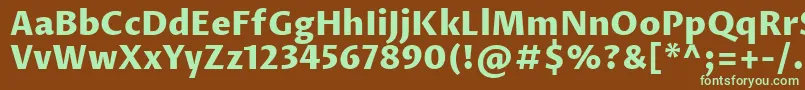 ProzalibreExtrabold Font – Green Fonts on Brown Background