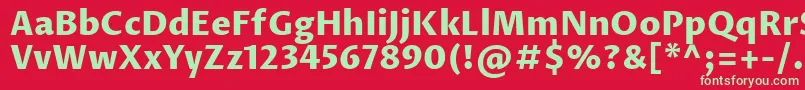 More about ProzalibreExtrabold Font ProzalibreExtrabold Font – Green Fonts on Red Background