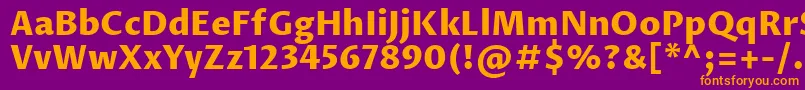 ProzalibreExtrabold Font – Orange Fonts on Purple Background