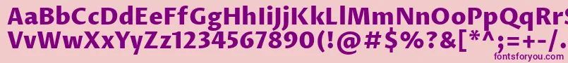 フォントProzalibreExtrabold – ピンクの背景に紫のフォント