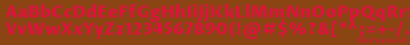 ProzalibreExtrabold Font – Red Fonts on Brown Background