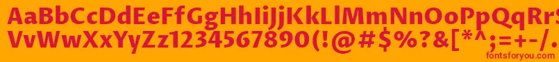 フォントProzalibreExtrabold – オレンジの背景に赤い文字