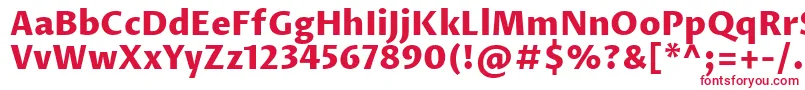 フォントProzalibreExtrabold – 白い背景に赤い文字