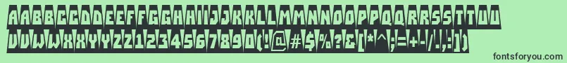 ASimplercmctabvBold Font – Black Fonts on Green Background