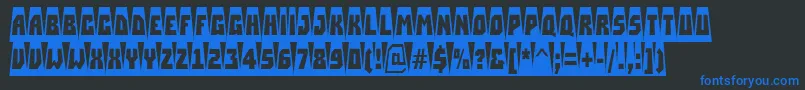 ASimplercmctabvBold Font – Blue Fonts on Black Background