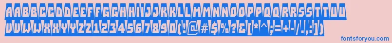 ASimplercmctabvBold Font – Blue Fonts on Pink Background