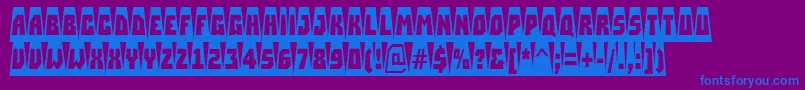 ASimplercmctabvBold Font – Blue Fonts on Purple Background