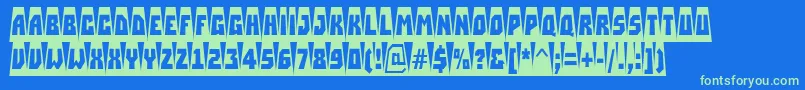 ASimplercmctabvBold Font – Green Fonts on Blue Background