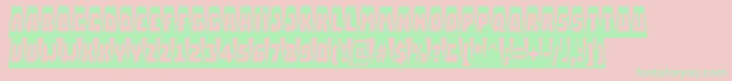 ASimplercmctabvBold Font – Green Fonts on Pink Background