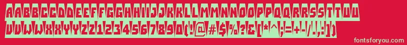 ASimplercmctabvBold Font – Green Fonts on Red Background