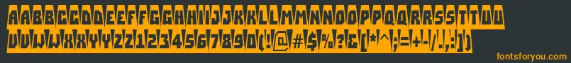 ASimplercmctabvBold Font – Orange Fonts on Black Background