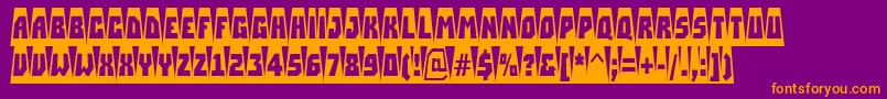 ASimplercmctabvBold Font – Orange Fonts on Purple Background