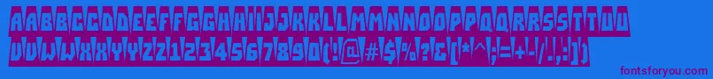 ASimplercmctabvBold Font – Purple Fonts on Blue Background