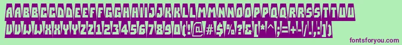 ASimplercmctabvBold Font – Purple Fonts on Green Background